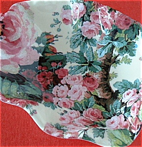 Tea Bag Caddy Leaf Shape Floral Chintz (Image3)