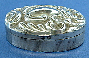 Snuff Box Pill Box English Hallmarked Sterling Silver 1898 Victorian (Image1)