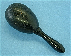 Darning Egg Victorian Black Ebonized Wood (Image1)