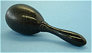 Darning Egg Victorian Black Ebonized Wood (Image2)