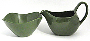 Retro Avocado Green Cream And Sugar Midwinter England Stylecraft (Image1)