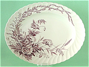 Platter Clarice Cliff Harvest Purple Transfer (Image1)