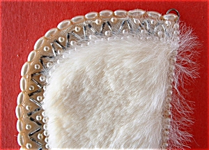  Retro Collar Beaded  Rabbit Fur 1950s Pearls Beads (Image2)