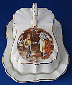 Dickens Oliver Twist Butter Or Cheese Dish 2 Piece Dome (Image1)