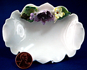 Royal Worcester Shell Pin Dish Open Salt Floral England (Image1)