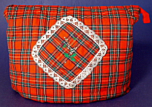 Vintage English Tea Cozy Tartan Plaid Thistle Padded (Image1)