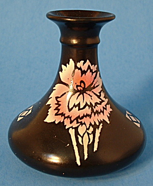 Shelley China Art Deco Vase Black Carnations England (Image1)