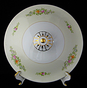 Occupied Japan Floral Casserole Lid Floral Gold Trim (Image1)