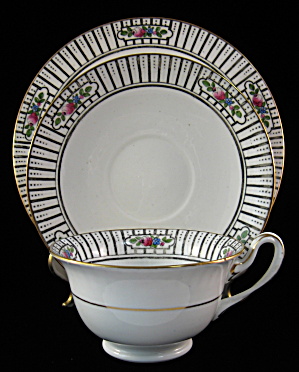 Shelley England Milton Cup Saucer Plate Roses Lines (Image1)