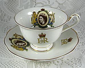 Cup and Saucer Queen Elizabeth II Coronation Royal Albert 1953 (Image1)