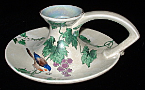 Shelley England Candle Holder Spano Lustra Bird Grapes 1910s (Image1)