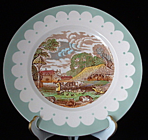 Clarice Cliff Plate Rural Scenes Royal Stafforshire (Image1)