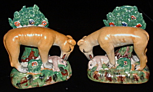 Staffordshire Dog Pair Hounds Ceramic Reproduction (Image1)