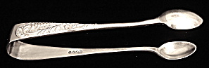 English Sugar Tongs Feather Design Antique EPNS 1900-1910 (Image1)