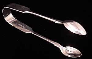 Sugar Tongs Victorian Hallmarked Silver Exeter England (Image1)
