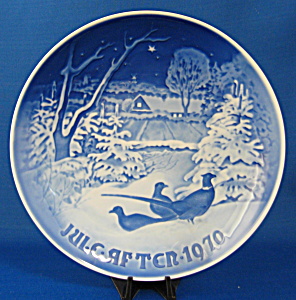 Plate Bing Grondahl Christmas Pheasants Snow 1970 (Image1)