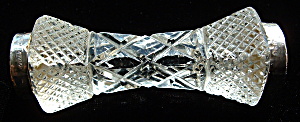 Knife Rest Cut Crystal And Sterling Rings WHS London 1904 (Image1)