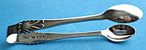 Sterling Silver Sugar Tongs Fancy Shell Sides English (Image1)