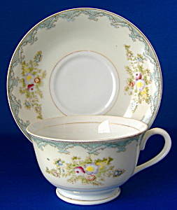 Occupied Japan Cup And Saucer Floral Bouquets (Image1)