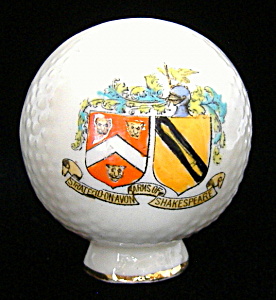 Shelley Golf Ball Crested China  Stratford Shakespeare (Image1)
