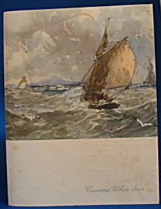 Cunard White Star Lines Menu RMS Queen Elizabeth 1952 (Image1)