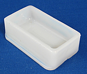 Milk Glass Open salt Antique English Rectangle (Image1)