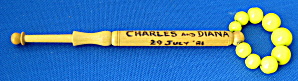 Treen Lace Bobbin Wedding Charles Diana Glass Beads Hand Made 1981 (Image1)