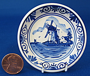 Delfts Butter Pat Chip Teabag Holder Delft Windmill (Image1)