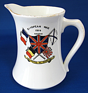 WWI European War Jug No Price Can Be Too High Pitcher Creamer (Image1)