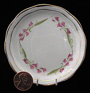 Butter Pat Pink Harebell Antique English Gold Trim Dish (Image1)