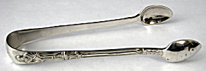 Sugar Tongs English Apostle Spoon Ends EPNS Vintage (Image1)