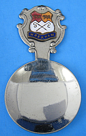 Tea Caddy Spoon Wrexham Tea Scoop Souvenir Enamel (Image1)