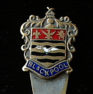 Tea Caddy Spoon Silverplate Blackpool England Antique (Image1)