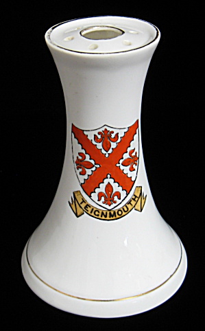 Shelley Crested China Hat Pin Holder Antique Teignmouth (Image1)