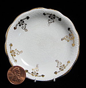 Butter Pat Gold Leaf Floral Homer Laughlin Bag Caddy  (Image1)