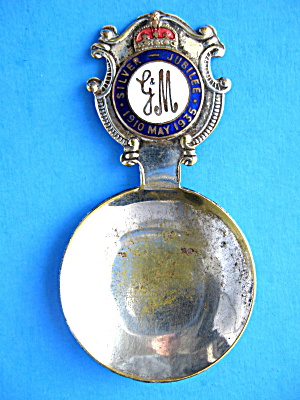 Tea Caddy Spoon King George V And Mary Silver Jubilee 1935 (Image1)