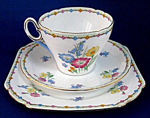Shelley Cup Saucer And Plate Early Wildflowers Old Cambridge 1940 (Image1)