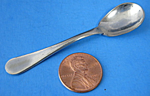 Salt Spoon Oval Bowl Silver Plate USA 1930s (Image1)