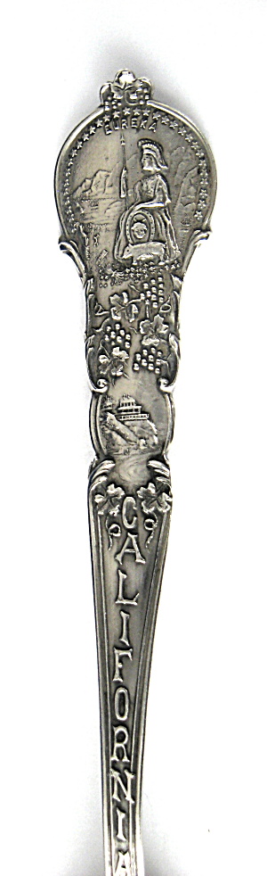 Sterling Silver Souvenir Spoon Los Angeles Ca Antique (Image1)