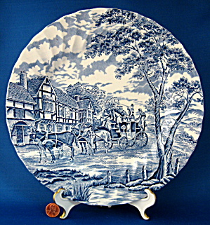 Myott Royal Mail Blue Transfer Vintage Plate Ironstone (Image1)