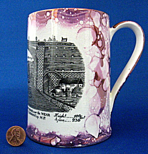 Purple Luster Tankard Iron Bridge Engraving Grays (Image1)