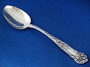 Antique Silver Floral Serving Spoon Cerita USA 1900 Silver Plate (Image1)