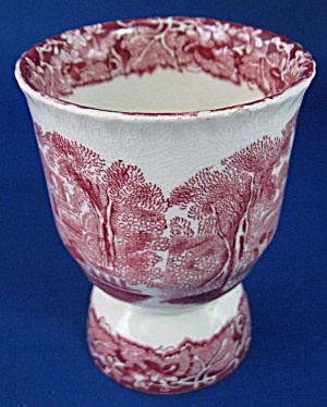 Antique Mason's Vista Double Egg Cup Pink Transferware (Image1)