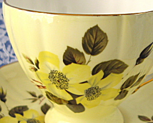 Royal Grafton Yellow Roses Cup And Saucer English Bone China 1950s (Image1)