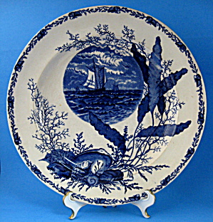Flow Blue Aesthetic Movement Plate Ocean Scenes Transfe (Image1)