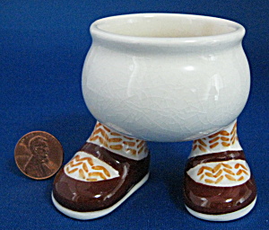 Walking Ware Eggcup Brown Shoes Carlton Ware Luster (Image1)