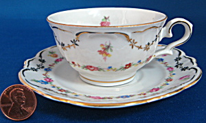 US Zone Cup And Saucer Bayreuth Bavaria Floral (Image1)