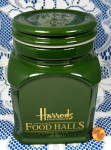 Click to view larger image of Harrods Canister Tea Caddy Green And Gold Ceramic (Image1)