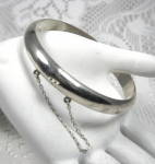 Click here to enlarge image and see more about item 0992: English Bangle Bracelet Sterling Silver Hallmarked