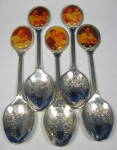 Birth Of Prince William 5 Spoons Charles And Diana Photo Finials
